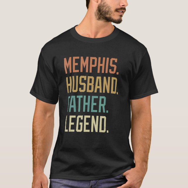 Camiseta Memphis Husband Father Legend Father's Day Retro (Anverso)