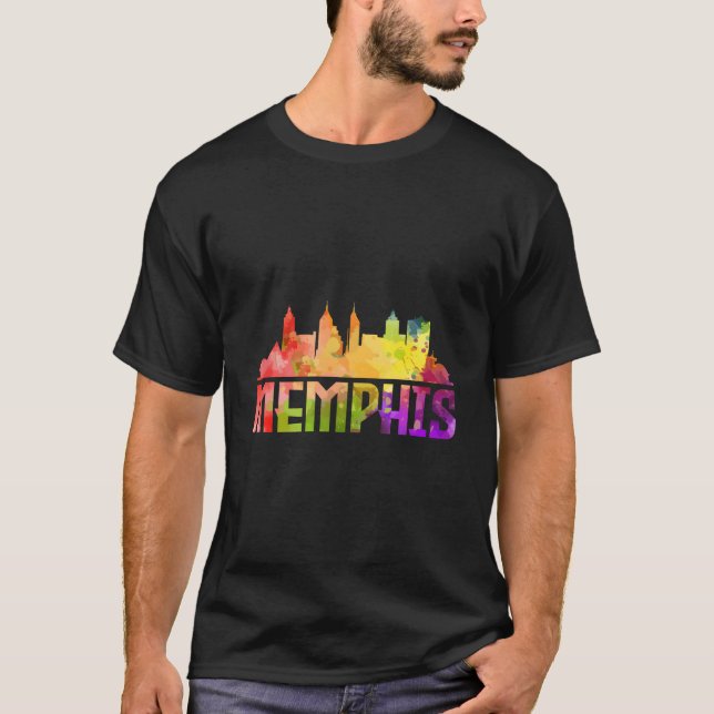 Camiseta Memphis Skyline Tennessee (Anverso)