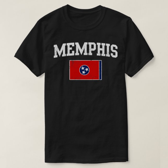 Camiseta Memphis State Flag Vintage (Diseño del anverso)