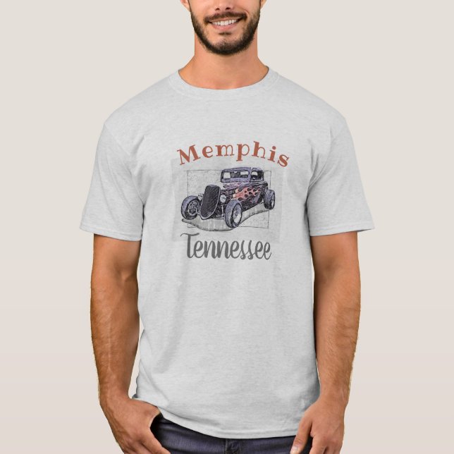 Camiseta "Memphis Tennessee" Vintage Hotrod (Anverso)
