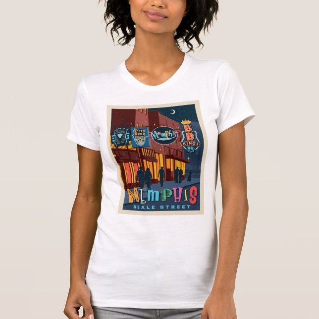 Camiseta Memphis, TN | Beale Street Neon (Anverso)