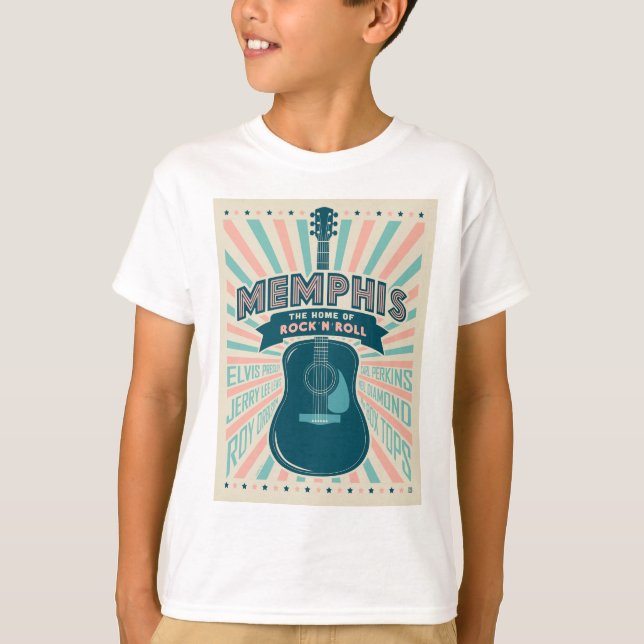 Camiseta Memphis, TN: Serie de guitarras | Rock-N-Roll (Anverso)