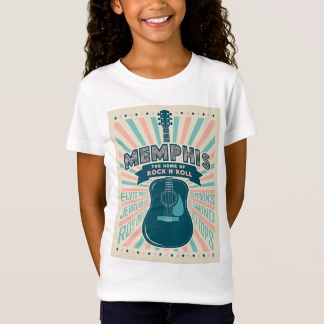 Camiseta Memphis, TN: Serie de guitarras | Rock-N-Roll (Anverso)