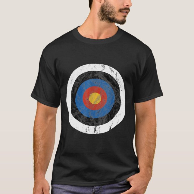 Camiseta Men Bullseye Archery Target Bow Arrow Dart (Anverso)