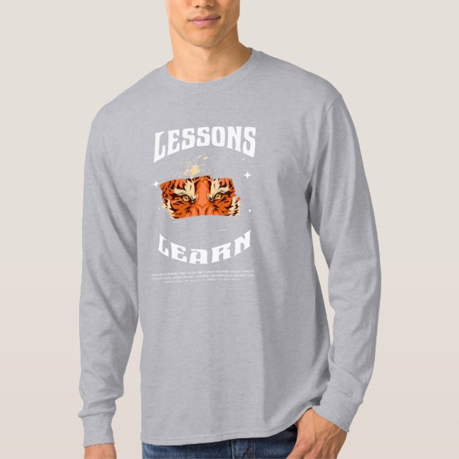 Camiseta Men Resilient Gorilla Lessons Learn Long Sleeve  (Anverso)