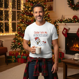 Camiseta Men’s Christmas T-Shirt | Snowman Holiday Design