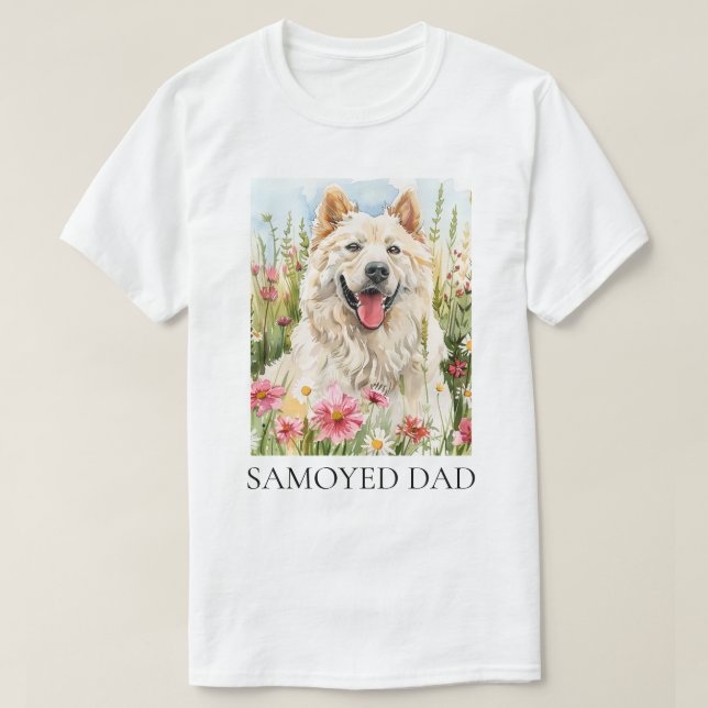 Camiseta Men’s T-Shirt – Samoyed Dad Shirt for Dog Lovers (Diseño del anverso)