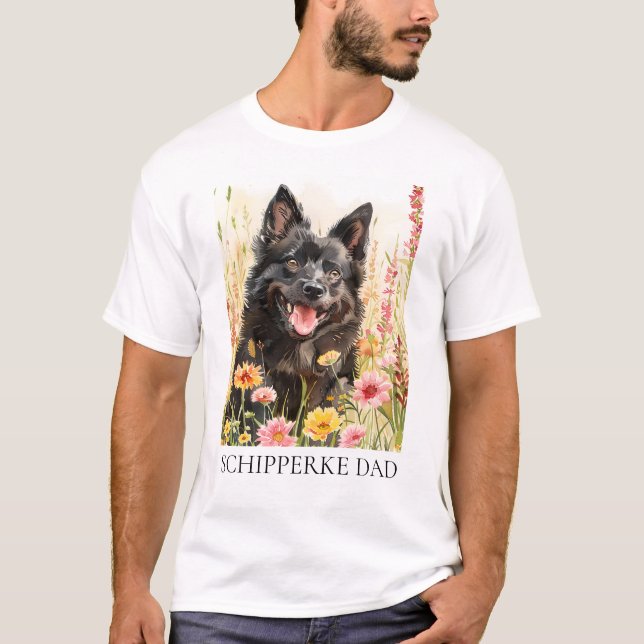 Camiseta Men’s T-Shirt – Schipperke Dad Shirt for Dog Lover (Anverso)