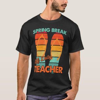 Camiseta Men Vintage Spring Break Retro Teacher Vacation Fl