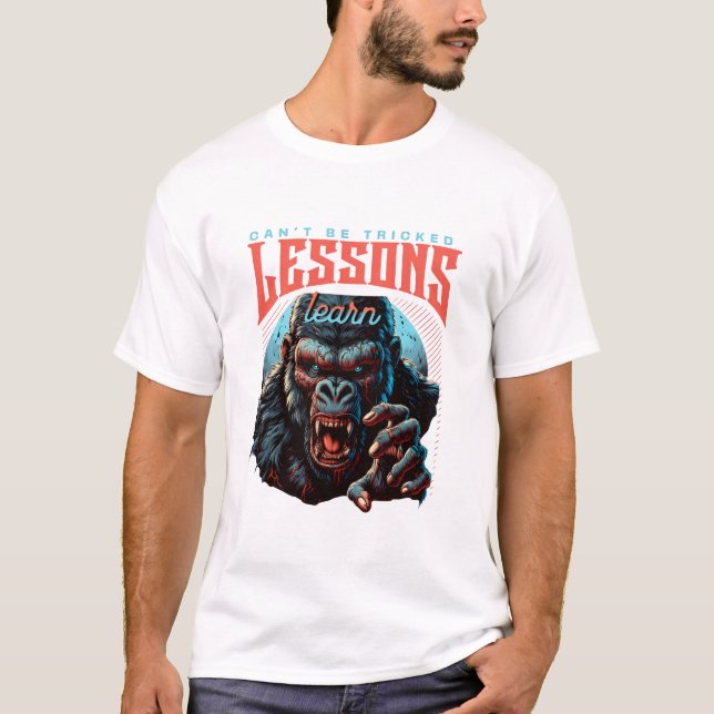 Camiseta Men Wise Gorilla Lessons Learn T-Shirt (Anverso)