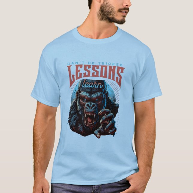 Camiseta Men Wise Gorilla Lessons Learn T-Shirt (Anverso)