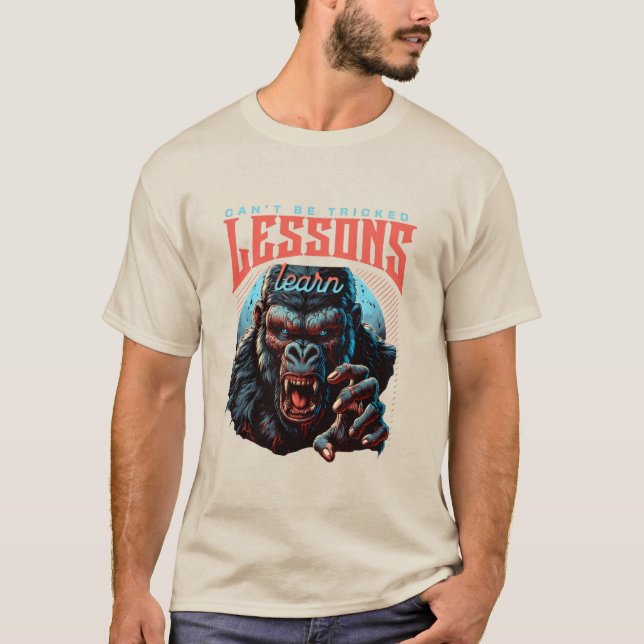 Camiseta Men Wise Gorilla Lessons Learn T-Shirt (Anverso)