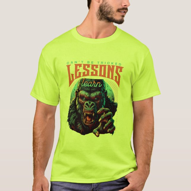 Camiseta Men Wise Gorilla Lessons Learn T-Shirt (Anverso)