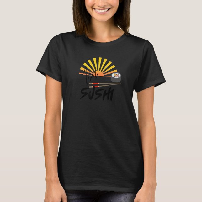 Camiseta Men Women Japanese Sushi Heartbeat Sushis And Sash (Anverso)