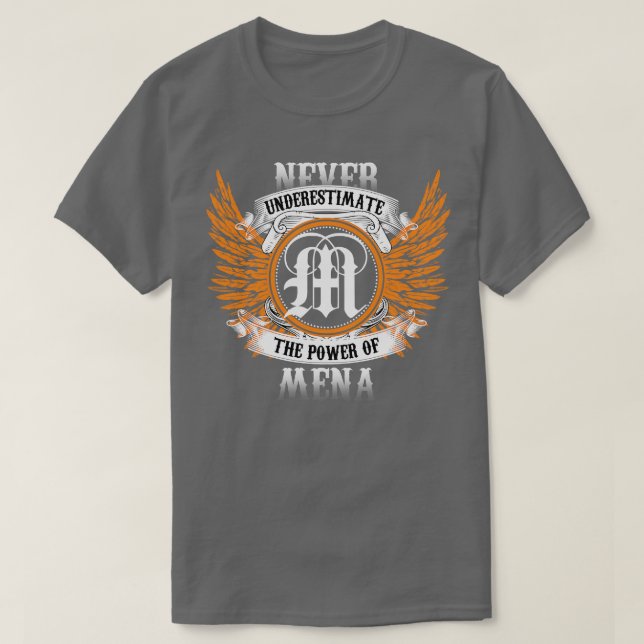 Camiseta Mena Name Shirt Nunca Subestima El Poder De M (Diseño del anverso)