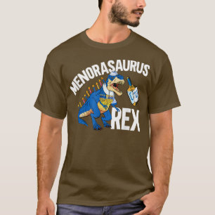 Camiseta Menarosauro Chanukah judío Dreidel Hannukah