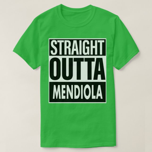 Camiseta Mendiola Name Straight Outta Mendiola (Diseño del anverso)