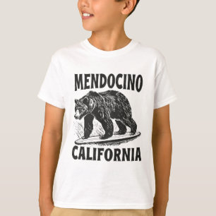 Camiseta Mendocino California Ca Surfista Retro Playa Surf 