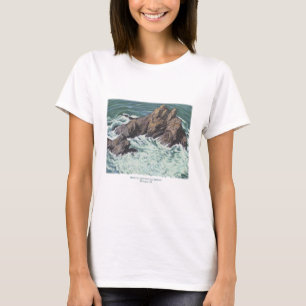 Camiseta Mendocino California Coast Seascape; impresión,cam