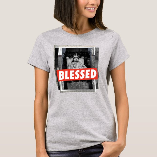Camiseta Menen Asfaw Jah Bless Empress Rasta Roots Shirt (Anverso)
