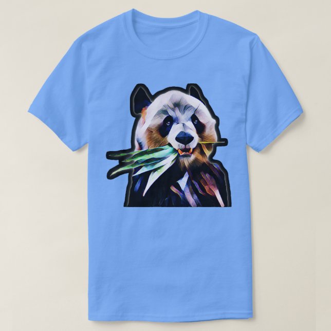Camiseta Meng Xiang lindo oso panda grande come bambú Berlí (Diseño del anverso)