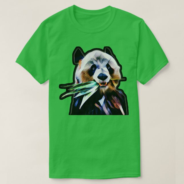 Camiseta Meng Xiang lindo oso panda grande come bambú Berlí (Diseño del anverso)