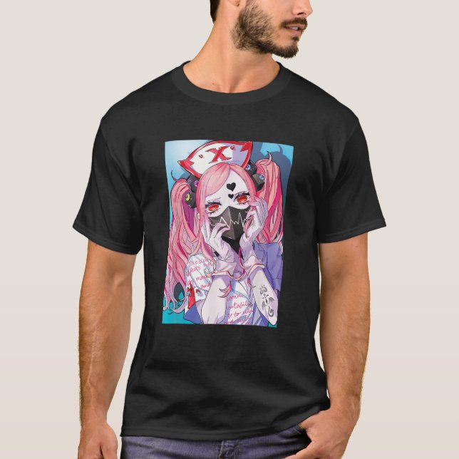 Camiseta Menhera Anime Chica Yume Kawaii Edgy Pastel Gótico (Anverso)