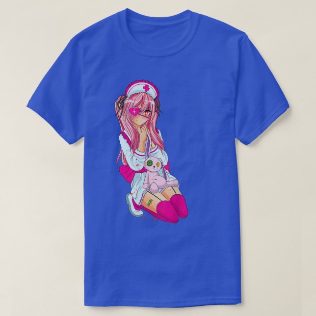 Camiseta Menhera chan Yami Kawaii Pastel Gótico Harajuku Cr (Diseño del anverso)
