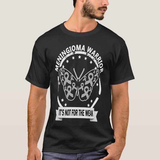 Camiseta Meningioma Cinta gris guerrera para crear concienc (Anverso)