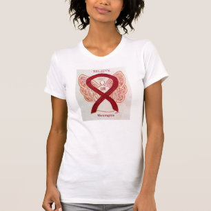 Camiseta Meningitis Borgoña Sensibilización Cinta Angel Shi