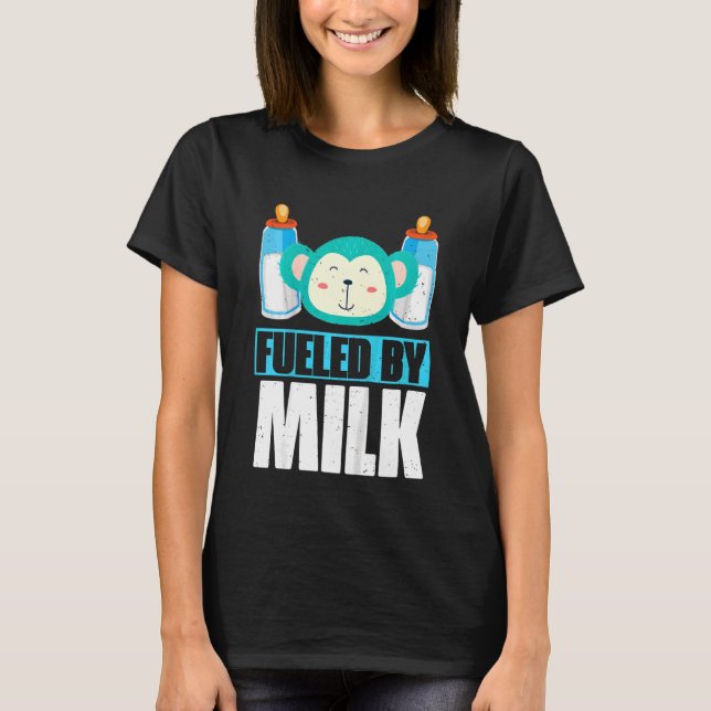 Camiseta Menor Cita Alimentada Por Oso Lácteo (Anverso)