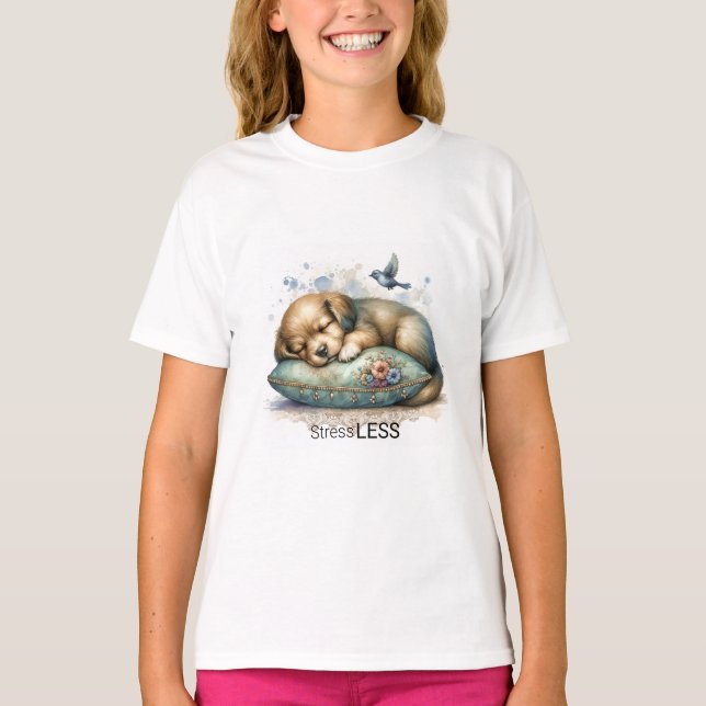 Camiseta Menor estrés de cachorro moderado (Anverso)