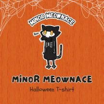 Menor Meownace Boo Espeluznante Gato Esqueleto Hal