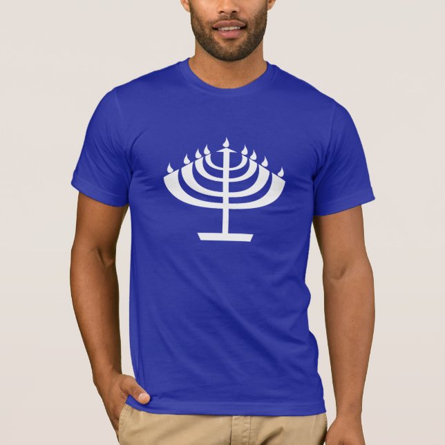Camiseta Menorah azul (Anverso)