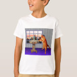 Camiseta Menorah Cat<br><div class="desc">¡Así que el gato es un pelirrojo,  es un Ashkenazi! Y es el atardecer,  así que se puso su kipá,  encendió las velas y dijo las oraciones,  y recordando que un gran milagro ocurrió ahí.</div>
