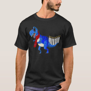 Camiseta Menorah Chanukah Hanukkah Dinosaur Judío