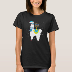 Camiseta Menorah Hanukkah Llama Cute Alpaca Chanukah