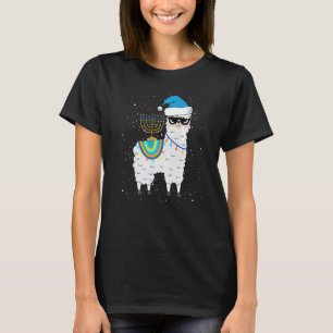 Camiseta Menorah Hanukkah Llama Cute Alpaca Chanukah