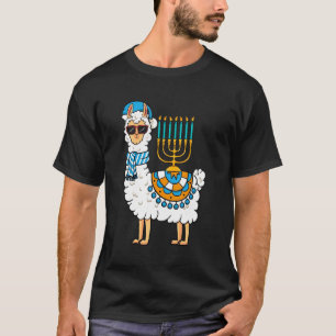 Camiseta Menorah Hanukkah Llama Cute Alpaca Chanukah