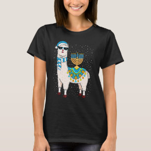 Camiseta Menorah Hanukkah Llama Cute Alpaca Chanukah 1