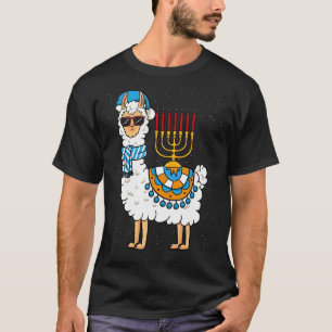 Camiseta Menorah Hanukkah Llama Cute Alpaca Chanukah 2
