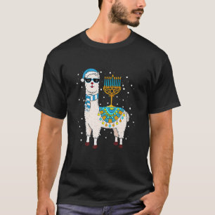 Camiseta Menorah Hanukkah Llama Cute Alpaca Chanukah Christ