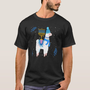 Camiseta Menorah Hanukkah Llama Cute Alpaca Chanukah Christ