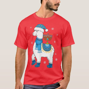 Camiseta Menorah Hanukkah Llama Cute Alpaca Chanukah Christ