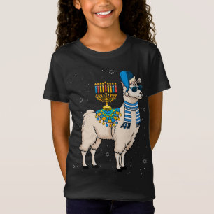 Camiseta Menorah Hanukkah Llama Cute Alpaca Chanukah Christ