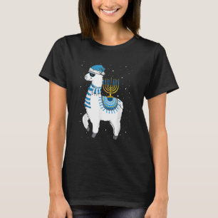 Camiseta Menorah Hanukkah Llama Cute Alpaca Chanukah Christ