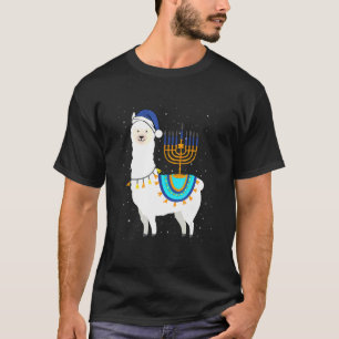 Camiseta Menorah Hanukkah Llama Cute Alpaca Chanukah Christ