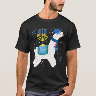 Camiseta Menorah Hanukkah Llama Cute Alpaca Chanukah Christ