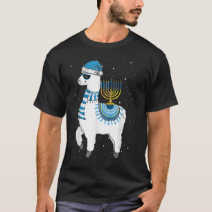 Camiseta Menorah Hanukkah Llama Cute Alpaca Chanukah Christ