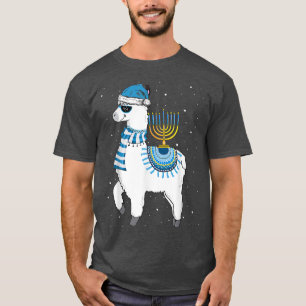 Camiseta Menorah Hanukkah Llama Cute Alpaca Chanukah Christ